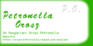 petronella orosz business card